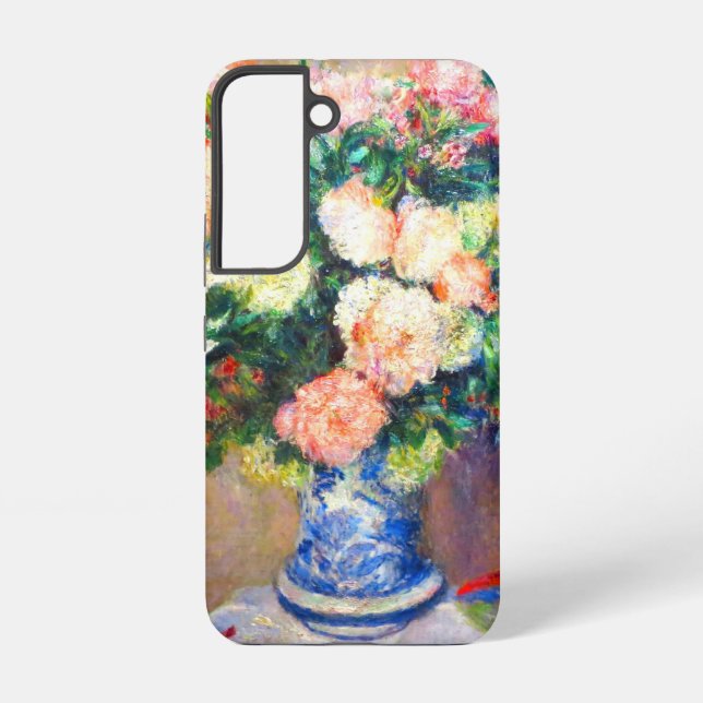 Bouquet of Chrysanthemums and a Japanese Fan Samsung Galaxy S22 Case (Back)