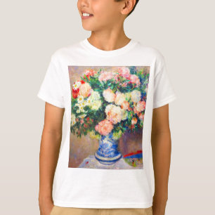 Bouquet of Chrysanthemums and a Japanese Fan T-Shirt