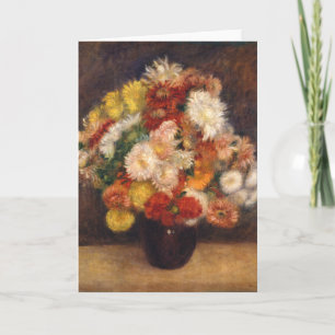Bouquet of Chrysanthemums  Renoir  Card