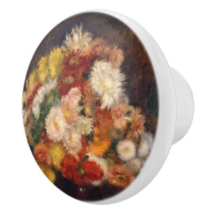 Bouquet of Chrysanthemums  Renoir  Ceramic Knob