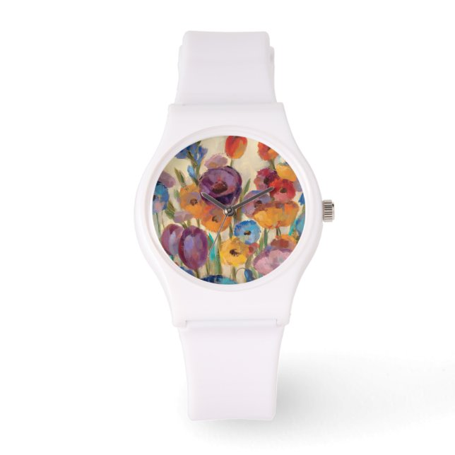 Bouquet of Colourful Flowers Watch (Front)