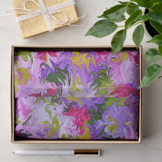 Bouquet of Colours Floral Abstract Art Design Tissue Paper (Gift)