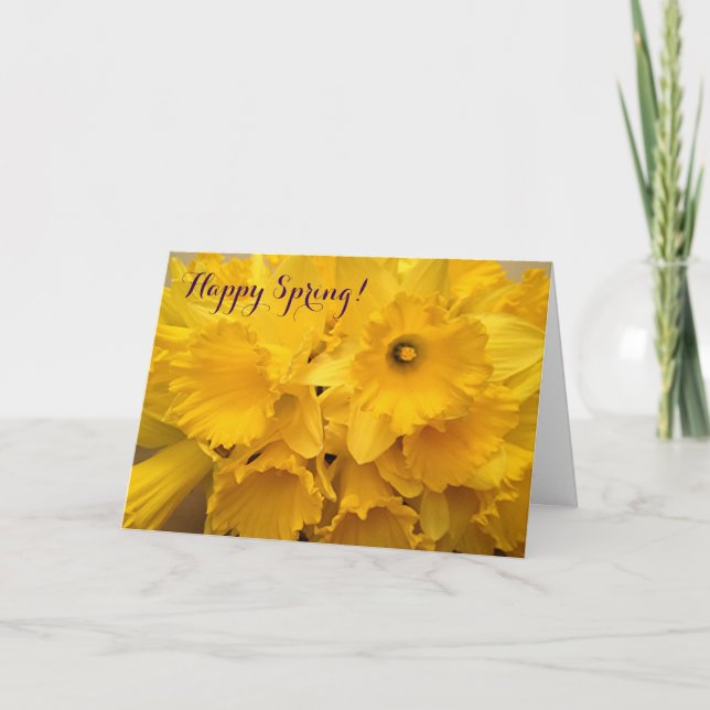 Bouquet of Daffodils Easter Holiday Card (Front)