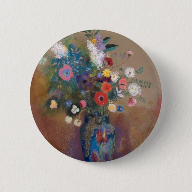Bouquet of Flowers 2 Inch Round Button (Front)