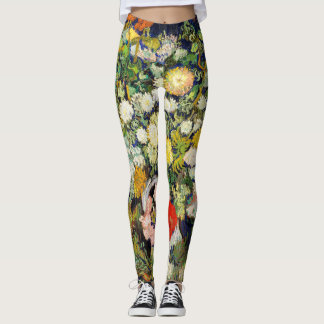 Bouquet of Flowers in a Vase by Vincent Van Gogh Leggings