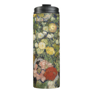 Bouquet of Flowers in a Vase Vintage Artwork Thermal Tumbler