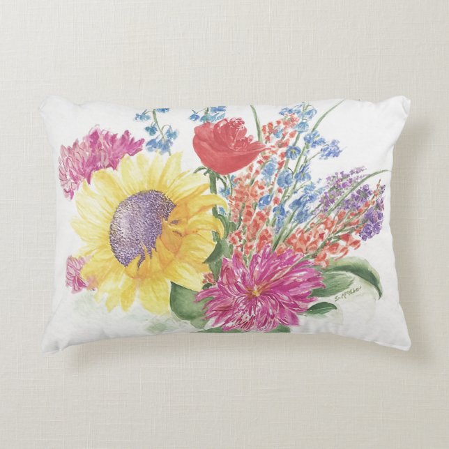 Bouquet of flowers pillow (Front)