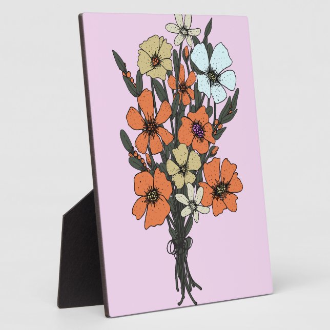 Bouquet Of Flowers Plaque (Side)