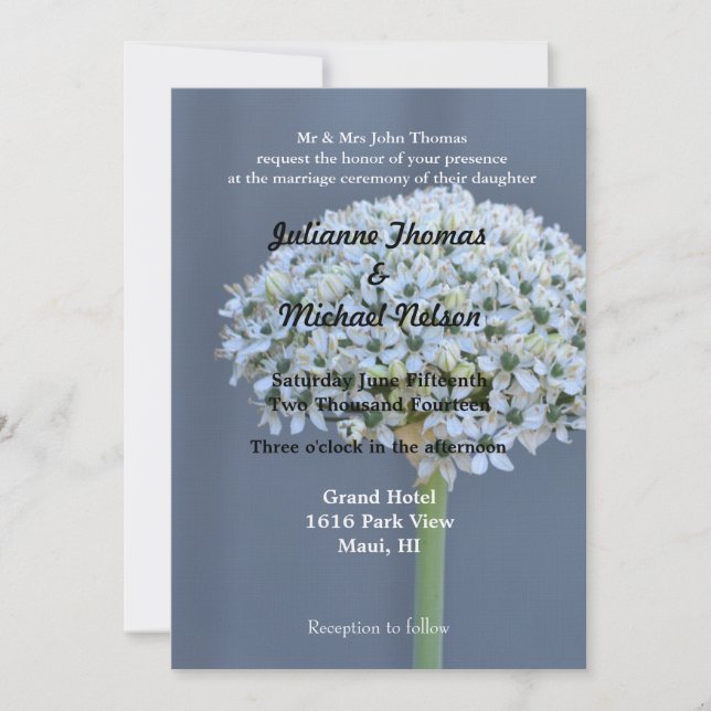 Bouquet of Flowers Wedding Invitation (Front)