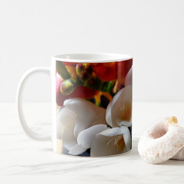 bouquet of freesias coffee mug (With Donut)
