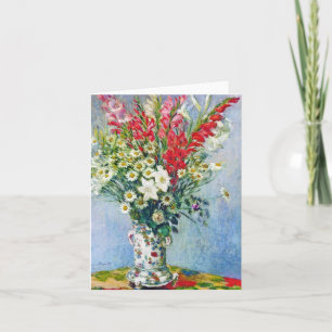 Bouquet of Gadiolas Lilies and Dasies Claude Monet Card