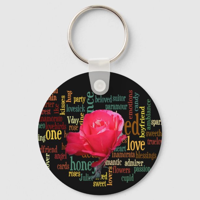 Bouquet of Love: A Heartfelt Expression Keychain (Front)