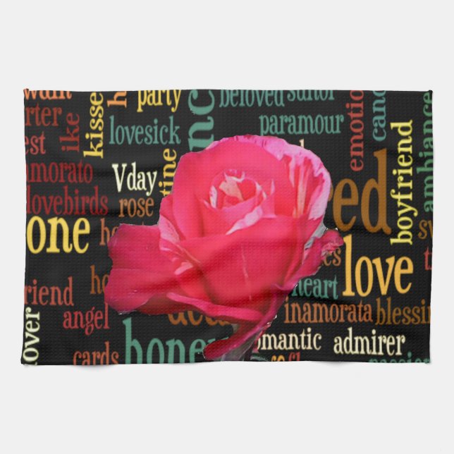 Bouquet of Love: A Heartfelt Expression Kitchen Towel (Horizontal)