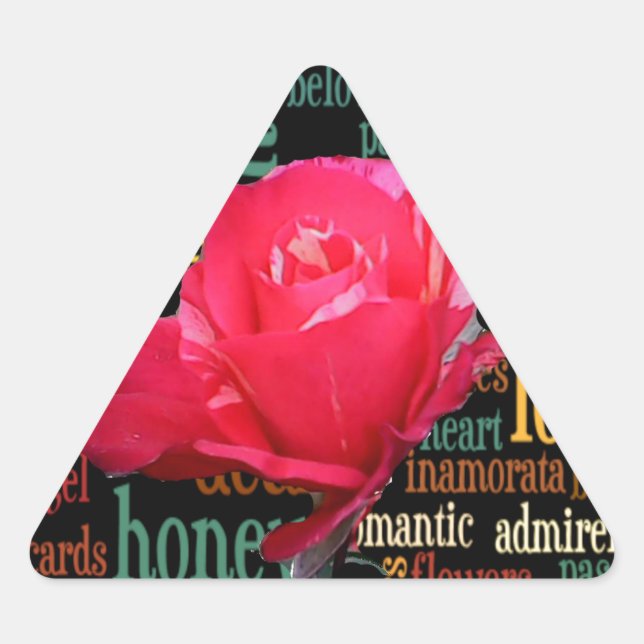 Bouquet of Love: A Heartfelt Expression Triangle Sticker (Front)