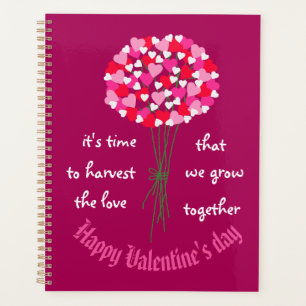 Bouquet of Love Flowers Valentine's Day Planner