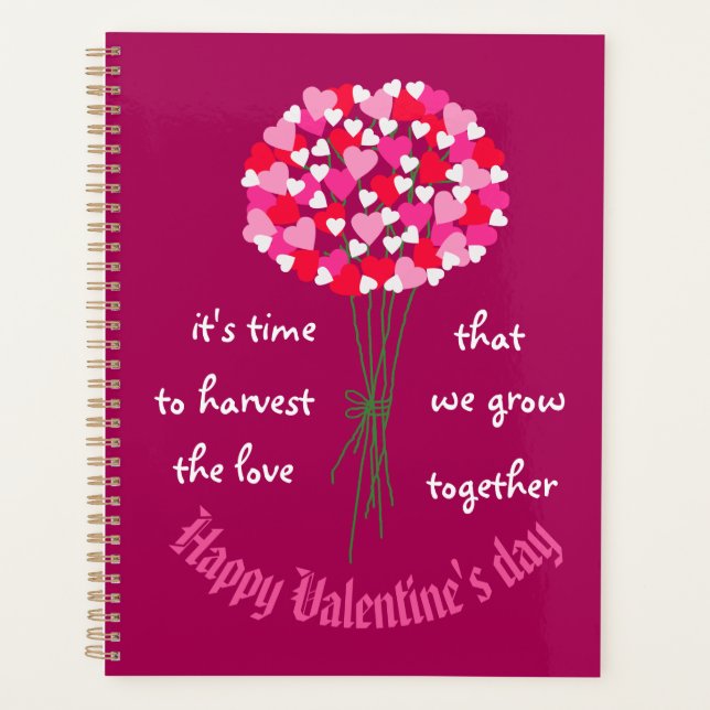Bouquet of Love Flowers Valentine's Day Planner (Front)