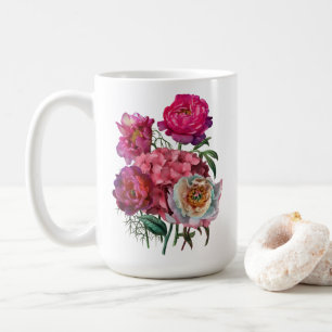 Bouquet of Peonies and Hydrangeas Coffee Mug