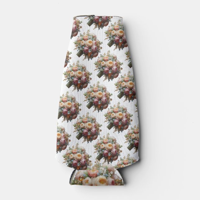 Bouquet of Peonies, Citrine and Topaz Bottle Cooler (Front)
