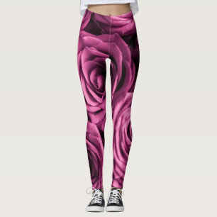 Bouquet of purple roses, flowers floral background leggings