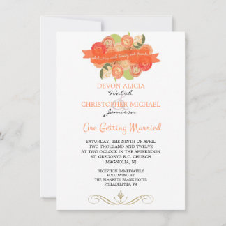 Bouquet of Ranunculus Wedding Invitation