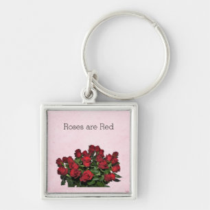 Bouquet of red roses keychain