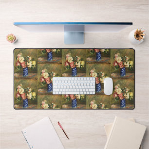 Bouquet of Roses by Pierre-Auguste Renoir Classic Desk Mat