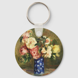Bouquet of Roses by Pierre-Auguste Renoir Classic Keychain