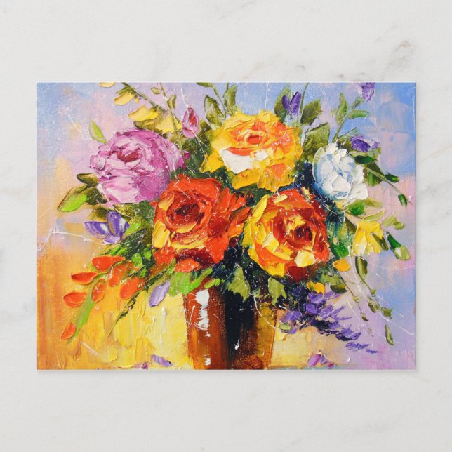 Bouquet of roses postcard (Front)