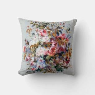 Bouquet of Roses, Renoir Throw Pillow