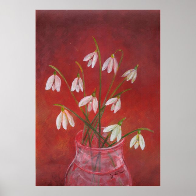 Bouquet of Snowdrops Poster (Front)