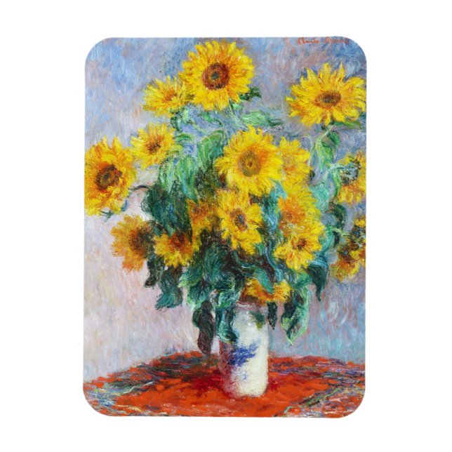 Bouquet of Sunflowers, 1880 Claude Monet Magnet (Vertical)