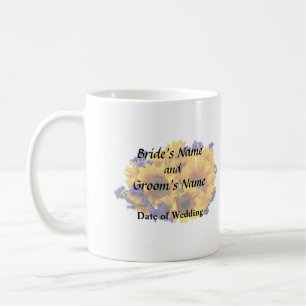 Bouquet of Sunflowers and Purple Statice Coffee Mug