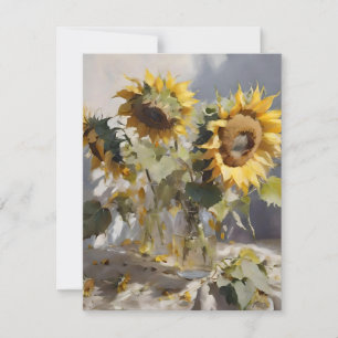 Bouquet Of Sunflowers B - Oils Holiday Card