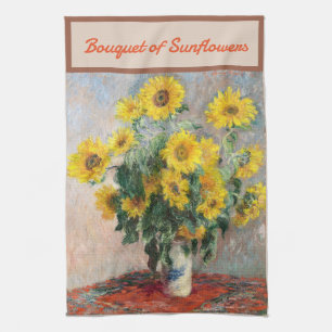 Bouquet of Sunflowers by Claude Monet Classic Kitchen Towel