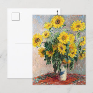 Bouquet of Sunflowers by Claude Monet Classic Postcard