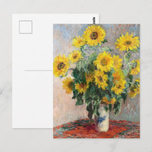 Bouquet of Sunflowers by Claude Monet Classic Postcard