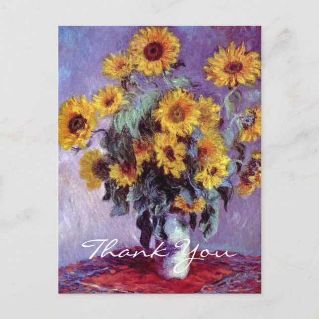 Bouquet of Sunflowers by Claude Monet Postcard (Front)