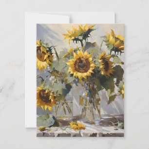  Bouquet Of Sunflowers C - Oils Holiday Card