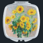 Bouquet of Sunflowers Claude Monet     Compact Mirror<br><div class="desc">Bouquet of Sunflowers. Claude Monet. 1881. Reproduction of famous works of art  images in the public domain.</div>