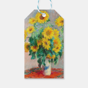Bouquet of Sunflowers Claude Monet Gift Tags