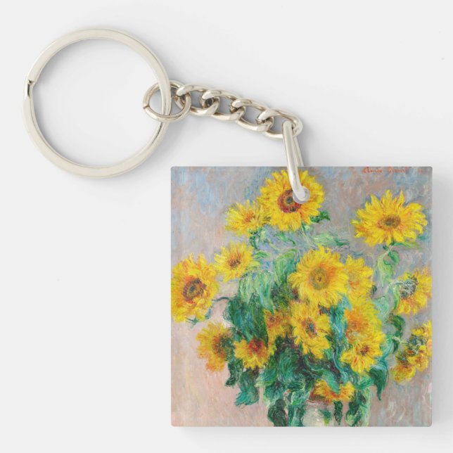 Bouquet of Sunflowers Claude Monet      Keychain (Front)