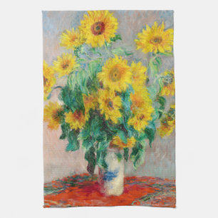 Bouquet of Sunflowers Claude Monet      Kitchen Towel