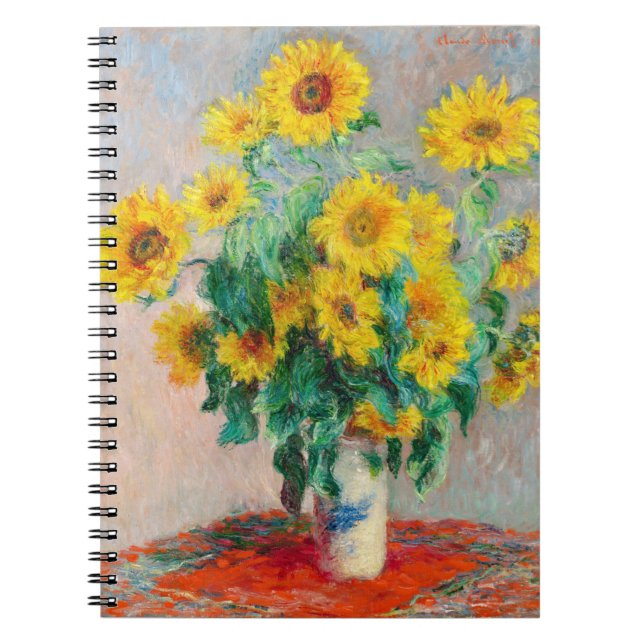 Bouquet of Sunflowers Claude Monet       Notebook (Front)