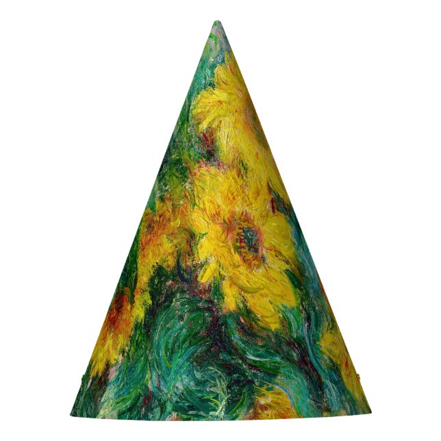 Bouquet of Sunflowers Claude Monet     Party Hat (Front)