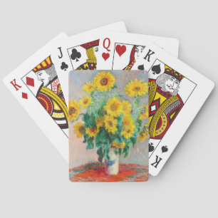 Bouquet of Sunflowers Claude Monet       Playing Cards