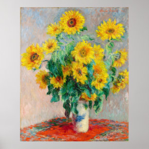 Bouquet of Sunflowers Claude Monet   Poster