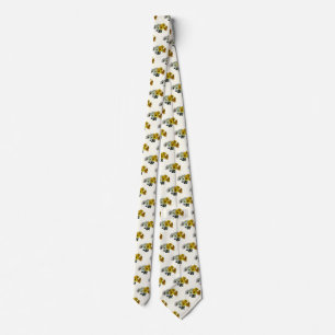 Bouquet of Yellow and White Daisies Tie