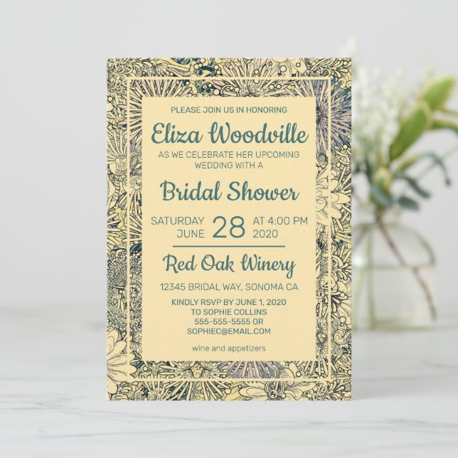 Bouquet of Yellow Flowers Invitation (Standing Front)