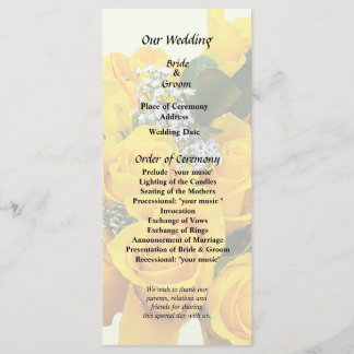 Bouquet of Yellow Roses and Baby’s Breath Program