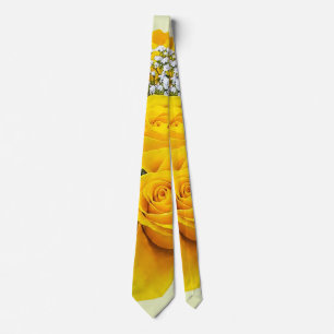 Bouquet of Yellow Roses and Baby’s Breath Tie